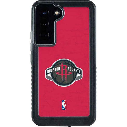 NBA Houston Rockets Distressed Galaxy S24 Plus Waterproof Case